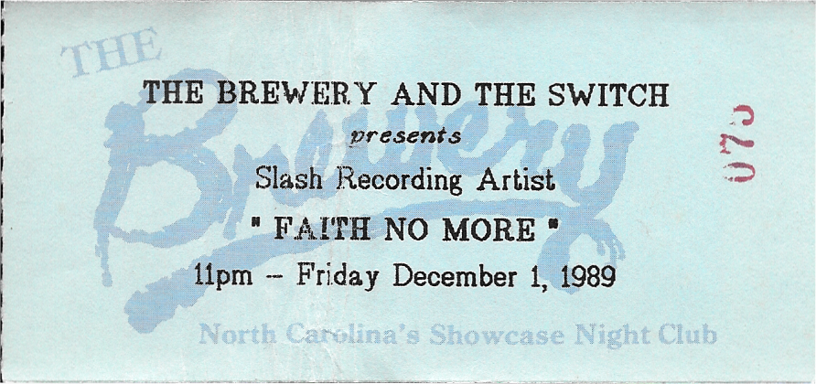 Faith No More at The Switch in Raleigh, NC 1989