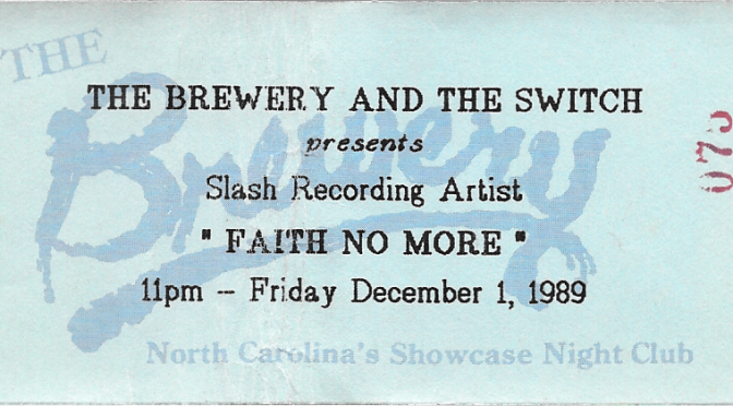 Faith No More | Raleigh NC | 1-Dec-89